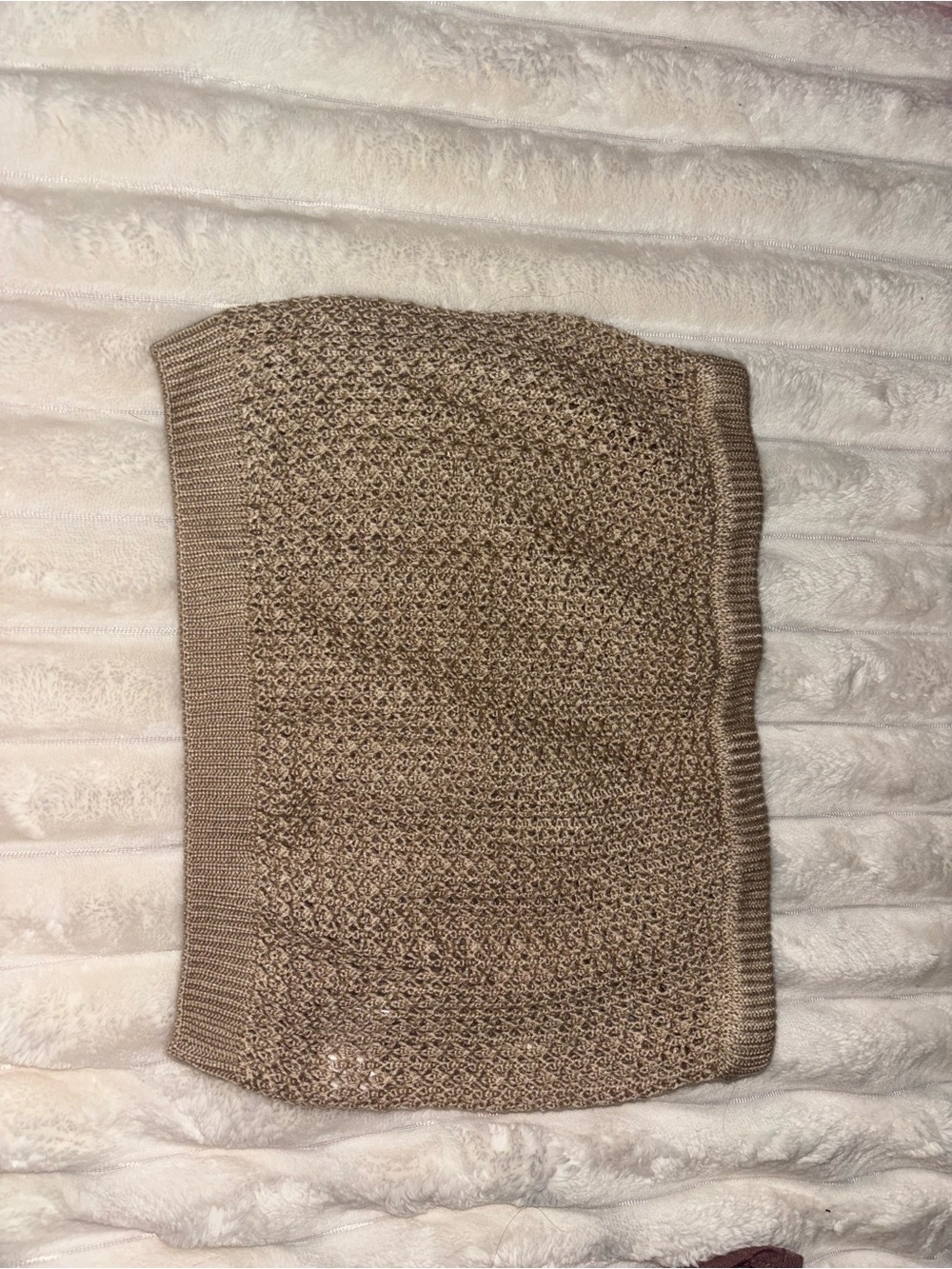 Target Tan Crochet Knit Mini Skirt